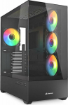 Sharkoon Geh&auml;use AK6 RGB ATX 1xGlas schwa