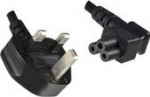 MicroConnect Power Cord UK - C5 1.8m Black, Power UK Type G to C5 Angled