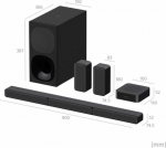 Sony | HT-S40R 5.1ch Home Cinema Soundbar with Wireless Rear Speakers | Black | No | USB port | Wi-Fi | Bluetooth | Wireless connection
