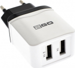 2GO Ladeger&auml;t 10.5W 2-Port 2x USB-A, wei&szlig;
