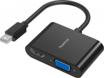 Adapter AV Hama DisplayPort Mini - HDMI - D-Sub (VGA) czarny (002003300000)
