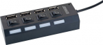 Schwaiger USB Hub 4-fach 2.0A Socket passive black