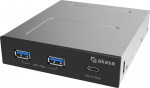 Akasa AK-ICR-36 USB 3.2 Gen 2 Typ C Panel - schwarz