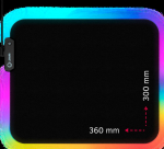 Lorgar Steller 913, Gaming mouse pad, High-speed surface, anti-slip rubber base, RGB backlight, USB connection, Lorgar WP Gameware support, size: 360mm x 300mm x 3mm, weight 0.250kg