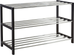 Shoe rack BRODY80x31xH50cm, black/chrome