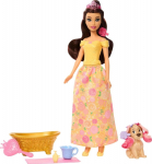 Mattel Disney Princess: Bella Bathe & Brush Dog - Fashion Doll (JFC42)