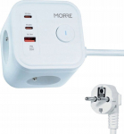 TIROSS MORRE POWER CUBE 3G, 2xUSB, USB-C 1.5m