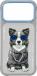 Case Nimmy Glasses Cool Dog do iPhone 17 Pro szary