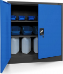 Diablo Chairs Small Metallshrank BEATA, 900 x 930 x 400 mm, anthrazit-blau