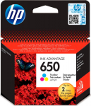 HP 650 Color (cyan, magenta, yellow) 200 pages Ink CZ102AE