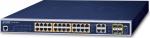 Planet IPv6/IPv4, 24-Port Managed, 802.3at POE+ Gigabit Ethernet