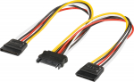 Wentronic SATA jack > 2x SATA plug, 20cm