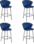 Leobert GATT stool - garnet velvet / black legs x 4