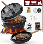 Gussk&ouml;nig Burnt-in Dutch Oven Set 12L without feet