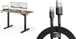 Desk SENSE7 NOJO LIGHT Dark brown 120 cmx60 cm + kabel usb