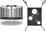 Garden trampoline Zipro Jump Pro with external mesh 12FT 374cm + Accuracy Mat