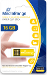 MediaRange USB Nano Stick 16GB m. Clamping function yellow