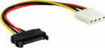 InLine Molex - SATA, 0.3m, Multicoloured (29669A)