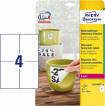 Avery Zweckform Polyester - matt - Removable adhesive - wei&szlig; - A6 (105 x 148 mm)