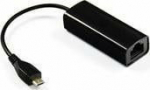 MicroConnect USB MICRO to Ethernet, Black, USBMICROETHBB, Wired