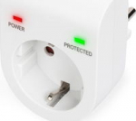 DIGITUS Surge protection adapter for socket white