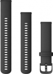 Garmin Quick Release - replacement wristband, black / tummanharmaa, 20 mm