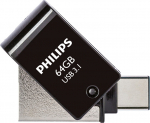 Philips 2 in 1 OTG 64GB USB 3.1 + USB C Midnight Black