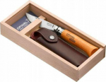 Opinel No. 08 Carbon + Sheath pencil case