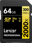 LEXAR SDXC PRO 2000X UHS-II U3 R300/W260 (V90) 64GB