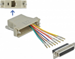 DELOCK D-Sub 25 Pin Female to RJ45 Bush mounting kit gray