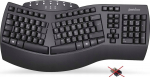 Keyboard Perixx Perixx PERIBOARD-612B DE, ergonomic keyboard, dual mode, wireless/Bluetooth, Windows/Mac, black