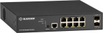 BLACK BOX LPB3000 SERIES GIGABIT ETHERNET (1000-MBPS) MANAGED POE+ SWITCH - (8) 10/100/1000-MBPS COPPER RJ45 POE+, (2) 1/10-GBPS SFP+