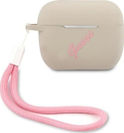 Guess GUACAPLSVSGP AirPods Pro cover Silicone Vintage / grey pink