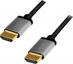 Logilink Kabel HDMI 4K/60Hz, aluminium 3m Czarny