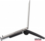S&uuml;learvuti/tahvelarvuti alus SUN-FLEX GravityStand 100122, reguleeritav, kokkupandav, kaal 250gr/ metall, must+h&otilde;be v&auml;rv