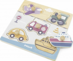 Viga Toys VIGA PolarB Wooden Puzzle Vehicles with Pins