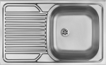 Sink Deante Tango ZM5_011L satin steel, drainer on the left