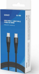 Savio CL-159 USB cable 1 m USB 2.0 USB C - USB C Black
