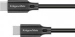 Kabel USB Kruger&Matz USB-C - USB-C 1 m Czarny (KM1260)