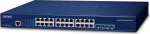 Planet Layer 3 24-Port 10/100/1000T, + 4-Port 10G SFP+ Stackable