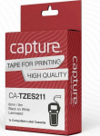 Capture 6mm x 8m Black on White Max, Adhesive Tape