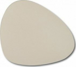 Zeller Glass coaster, Synthetic Leather, creamy, 10 x 12 cm. Set 6szt