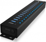 ICY BOX Hub IB-HUB1717 16+1 port USB HUB, 16x USB + 1x USB do Charging, USB 3.2 Gen 1, 96 Watt AC