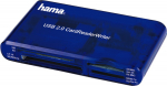 Hama USB 2.0 Multi Card Reader 35 in 1, blue 55348