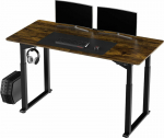 Ultradesk Desk Desk, electrically adjustable, brown plate, 160x75 cm, 74-116 cm, UPLIFT, z Mousepad XXL, ULTRADESK