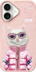 Scool Nimmy iPhone 16 6.1'' case pink Cool&Cute 2.0 Cat