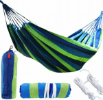 Strong garden hammock du&Aring;&frac14;y tourist z dr&Auml; &Aring;&frac14;kiem 260x150 green-blue