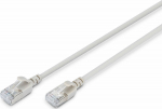 Digitus CAT 6A class Ea, F/FTP, twisted Pair patch, Cu, LSZH, AWG 32/7, length: 0.5 m, szary