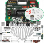 Rockforce Tool Kit 125+6el. 1/4'', 3/8'', 1/2'' Premium