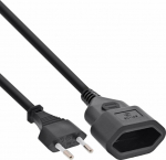 InLine InLine&reg; Euro-Expansion, Euro plug or Euro plug, schwarz, 1m